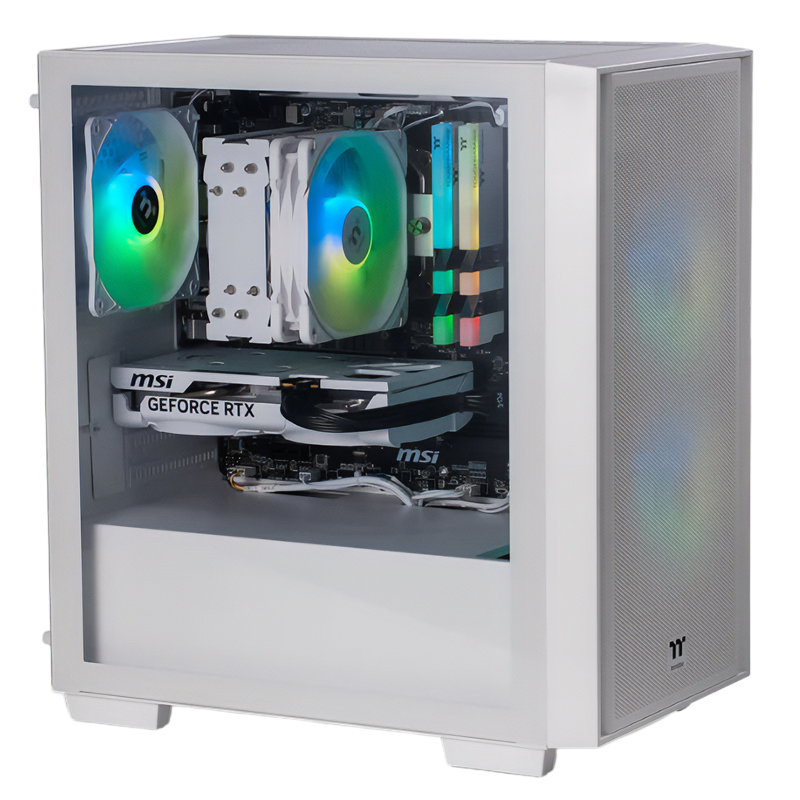 Thermaltake Genesis Ultimate V5 Ryzen 5 5600XT RTX 5060 1TB SSD 16GB RAM W11H Gaming Desktop PC - Snow (CA-4Y2-00D6WA-05)