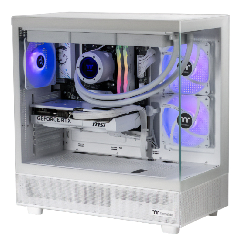 Thermaltake Horizon Pro V2 Intel i5 14600KF RTX 5070 2TB SSD 32GB RAM W11H Gaming Desktop PC - Snow Edition (CA-4Q1-00D6WA-A3)