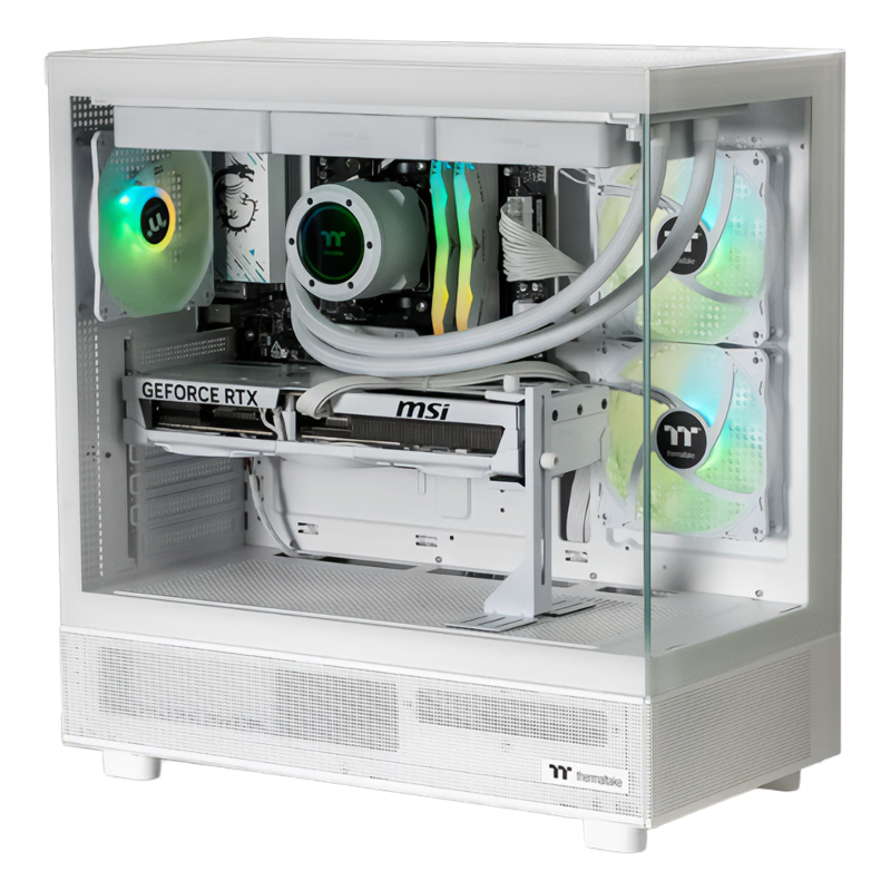 Thermaltake Horizon Xtreme V2 Ryzen 7 7800X3D RTX 5080 2TB SSD 32GB RAM W11H Gaming Desktop PC - Snow Edition (CA-4Q2-00D6WA-A2)